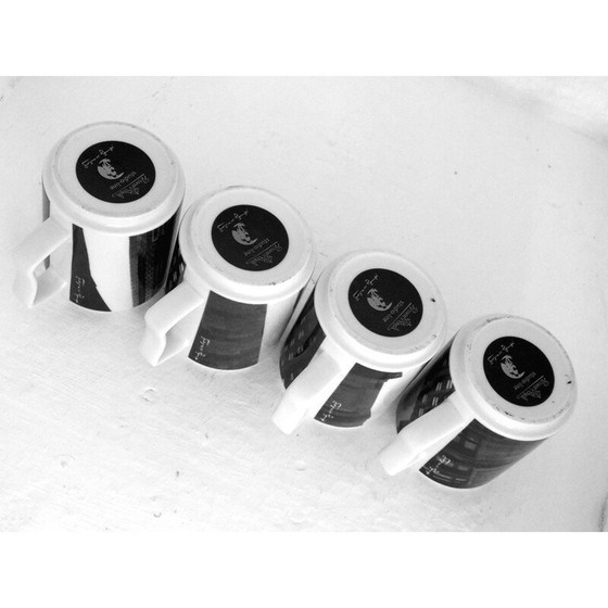 Image 1 of Set of 4 vintage ceramic mugs by Warhol Andy for Rosenthal, Germany 1970