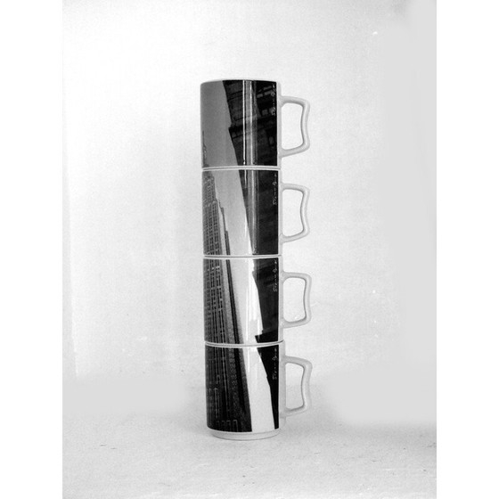 Image 1 of Set of 4 vintage ceramic mugs by Warhol Andy for Rosenthal, Germany 1970