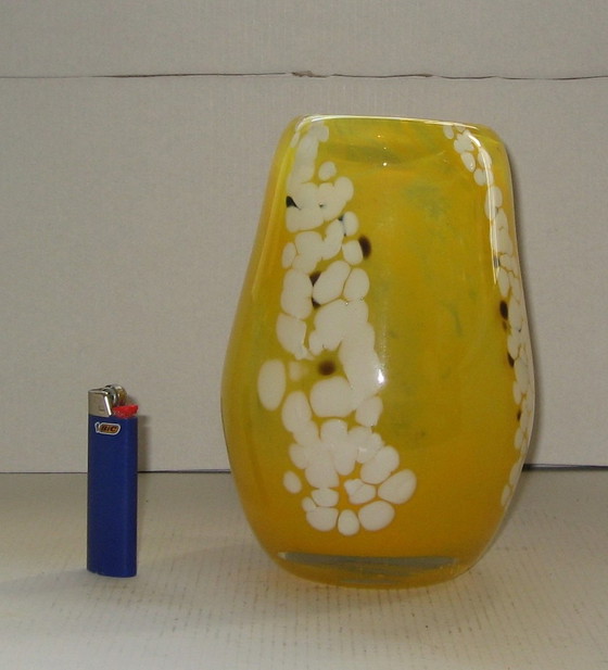 Image 1 of Matthias van Olst, thick-walled glass vase, Leerdam.