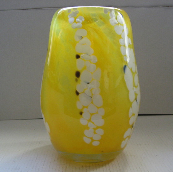 Image 1 of Matthias van Olst, thick-walled glass vase, Leerdam.