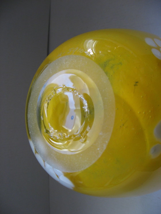 Image 1 of Matthias van Olst, thick-walled glass vase, Leerdam.