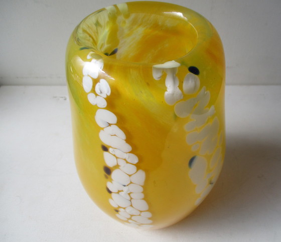 Image 1 of Matthias van Olst, thick-walled glass vase, Leerdam.