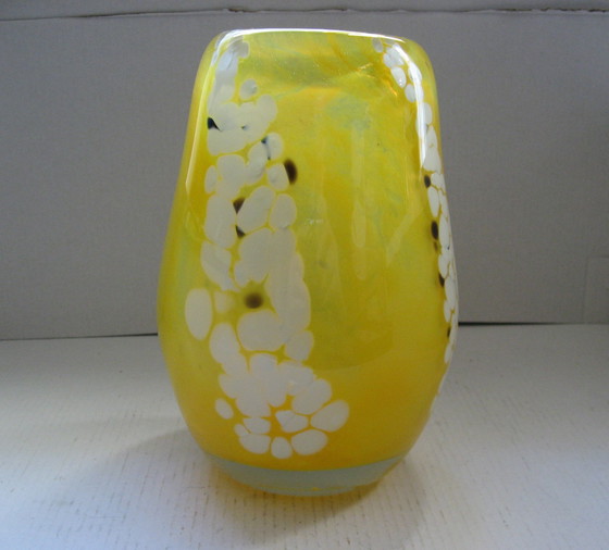 Image 1 of Matthias van Olst, thick-walled glass vase, Leerdam.