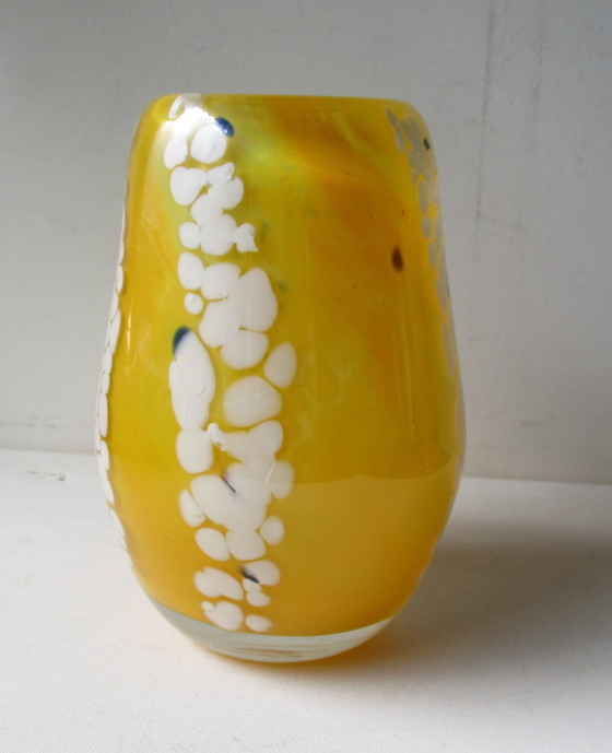 Image 1 of Matthias van Olst, thick-walled glass vase, Leerdam.