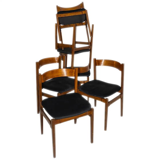 6x Cassina 101 eetkamerstoelen door Gianfranco – Sedie da pranzo, Wood, Vintage (photo 3 of 5)