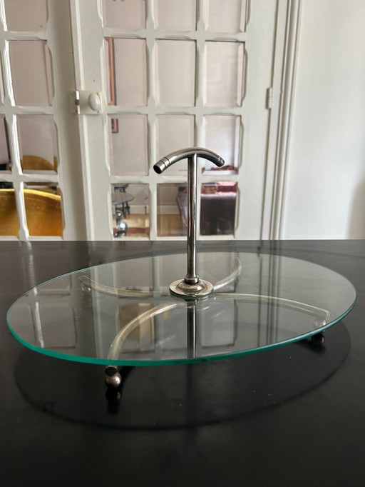 Chrome And Glass Tray