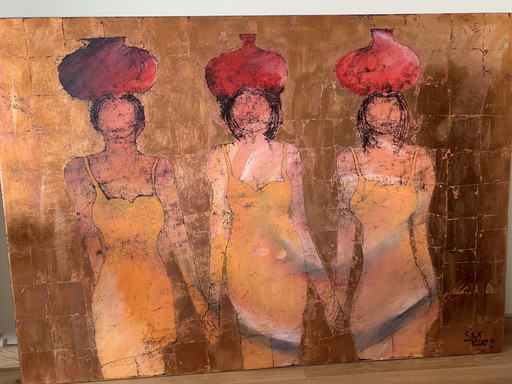 Sjer Jacobs - Three women on the canvas