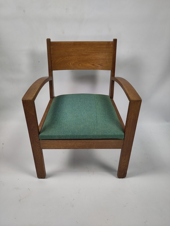 Image 1 of Art Deco chair with new upholstery