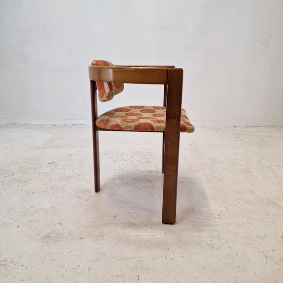 Image 1 of Set of 6 vintage armchairs in beautiful wood, Italy 1960