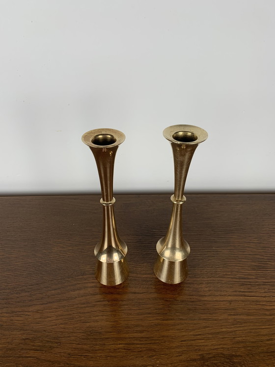 Image 1 of Brass Candlestick Duo, Attributed To Jens Harald Quistgaard, 1960, Denmark