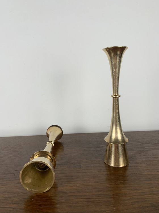 Image 1 of Brass Candlestick Duo, Attributed To Jens Harald Quistgaard, 1960, Denmark