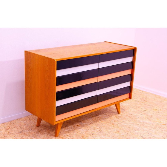 Image 1 of Cassettiera vintage U-458 in legno di faggio e compensato di Jiri Jiroutek per Interier Praha, Cecoslovacchia 1960