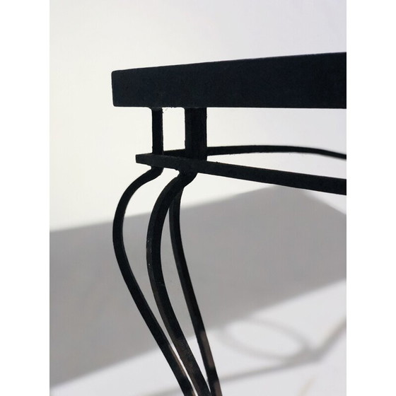 Image 1 of Vintage coffee table in ceramic and wrought iron and eglomerate glass