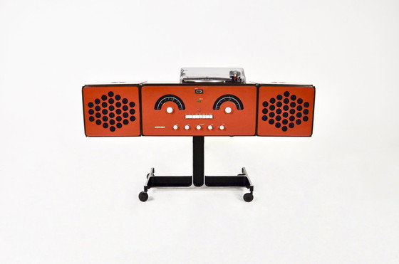 Image 1 of Orange Stereophonic RR-126 Radio by F.lli Castiglioni for Brionvega, 1960s