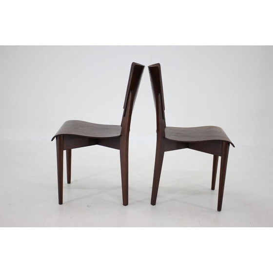 Image 1 of Pair of vintage side chairs by J.Halabala for Up zavody, 1950