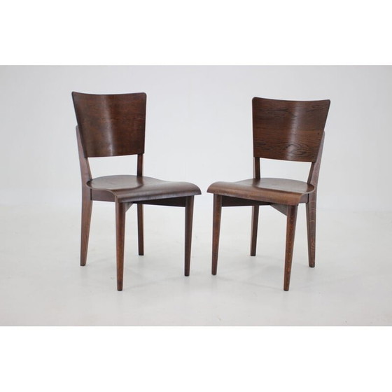 Image 1 of Pair of vintage side chairs by J.Halabala for Up zavody, 1950