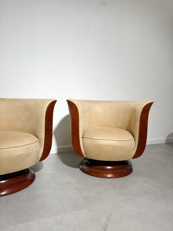 Image 1 of Art Deco Tulup Lounge Chair “Hotel Le Malandre”