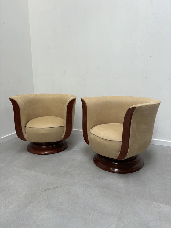 Image 1 of Art Deco Tulup Lounge Chair “Hotel Le Malandre”