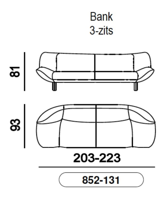 Image 1 of Leolux Tango 3 Seater Sofa