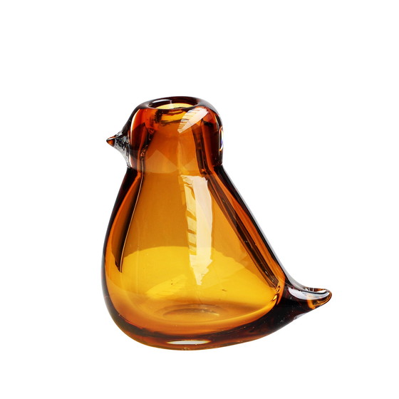 Image 1 of Cloudnola Bird Vase Amber Yellow