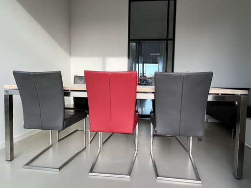 Bert Plantagie Dining Chairs (6Pieces) And Table
