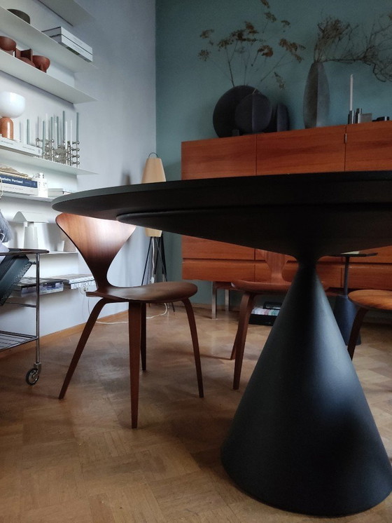 Image 1 of 1 X Table Clay 697 Desalto By Marc Krusin, Black D66 Concrete Black, Dm 140Cm