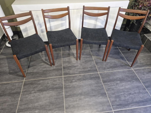 Suite Of 4 Scandinavian Chairs, 1970s
