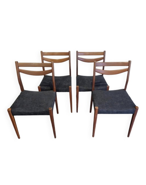 Suite Of 4 Scandinavian Chairs, 1970s
