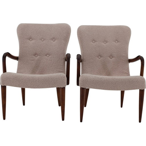 Pair of vintage loop armchairs, Denmark 1960