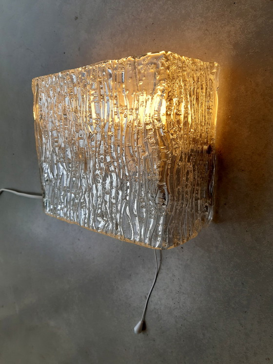 Image 1 of Stylish glass Hollywood regency wall lamp