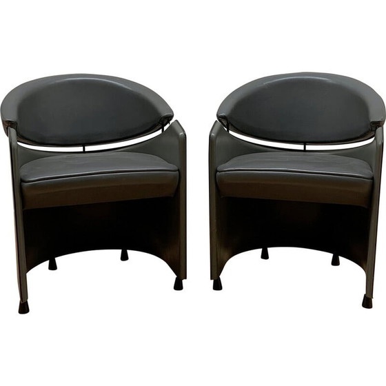 Image 1 of Vintage leather armchair by Matteo Grassi