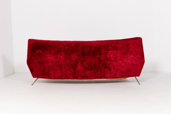 Image 1 of Canapé incurvé italien Mid-Century Modern de Gigi Radice pour Minotti, années 1960