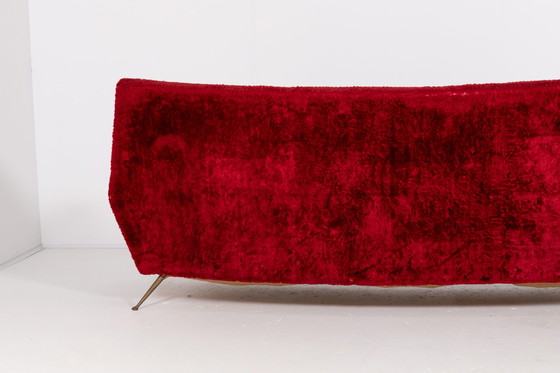 Image 1 of Canapé incurvé italien Mid-Century Modern de Gigi Radice pour Minotti, années 1960