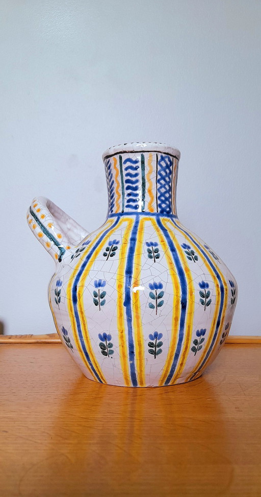 Enamelled Ceramic Vase or Jug, 1950.