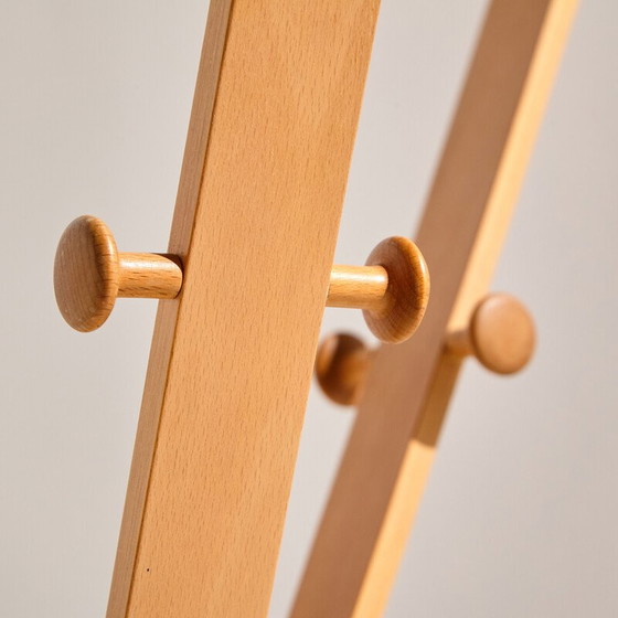 Image 1 of Vintage Danish beechwood coat rack by Søren Nissen and Ebbe Gehl for Aksel Kjersgaard, 1960s