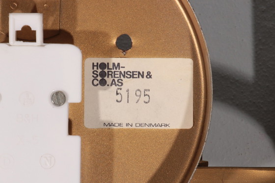 Image 1 of Lampada da parete brutalista in rame Holm-Sörensen modello grande Danimarca