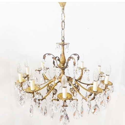 Italian chandelier midcentury hollywood regency