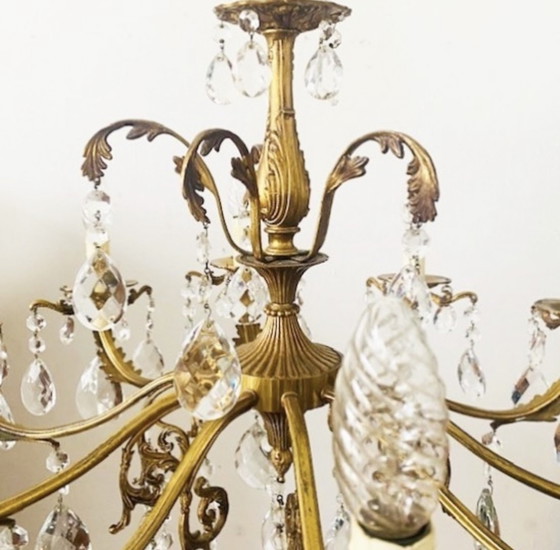 Image 1 of Italian chandelier midcentury hollywood regency