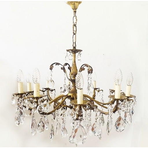 Italian chandelier midcentury hollywood regency