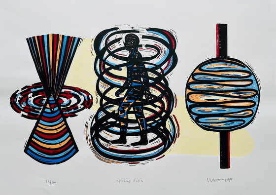 Image 1 of Silkscreen Hans Wap - Spinning Tops