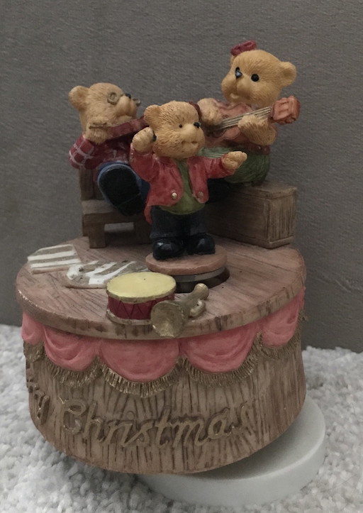 Welton Music Box With Sankyo Mechanism - Teddy Bear Theme