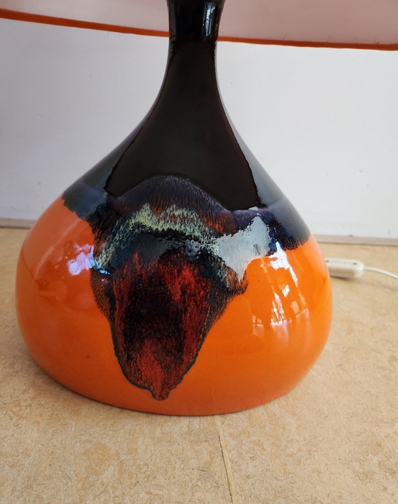 Image 1 of Roosendaal Studio Line Orange Porcelain Lamp