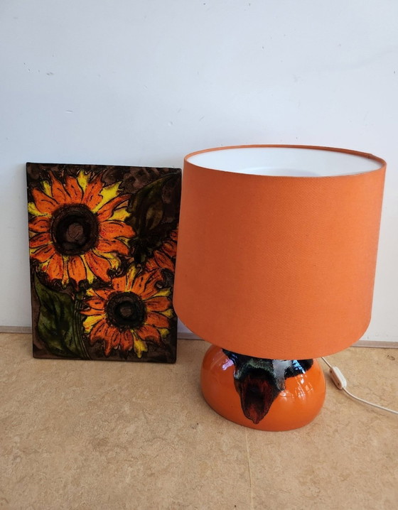 Image 1 of Roosendaal Studio Line Orange Porcelain Lamp