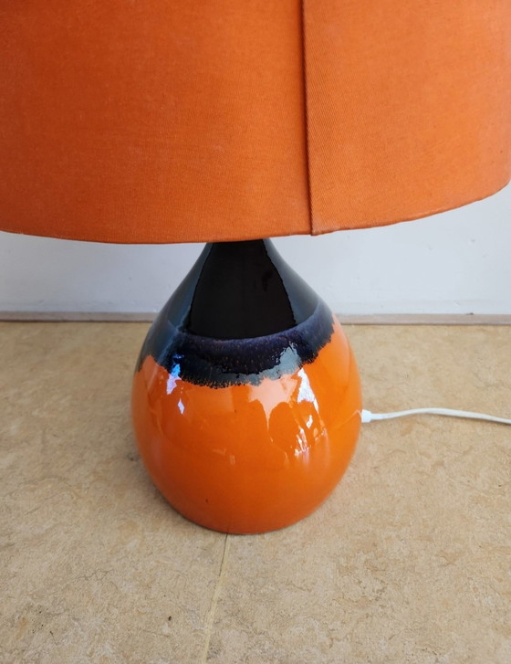 Image 1 of Roosendaal Studio Line Orange Porcelain Lamp