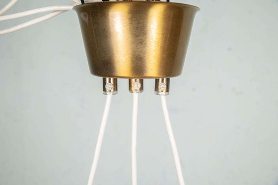 Image 1 of Lampe pendante en verre vintage table à manger