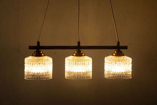 Vintage glass pendant lamp dining table