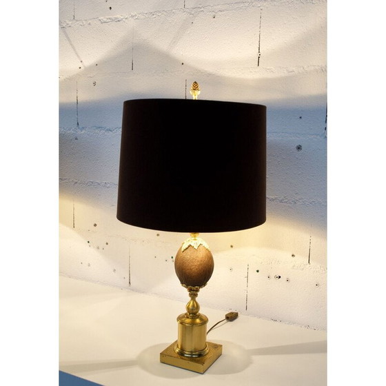 Image 1 of Pair of vintage gilt metal lamps by Maison Jansen, 1970