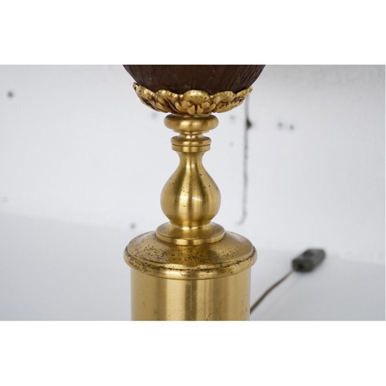 Image 1 of Pair of vintage gilt metal lamps by Maison Jansen, 1970