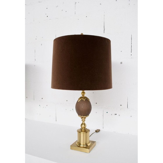 Image 1 of Pair of vintage gilt metal lamps by Maison Jansen, 1970