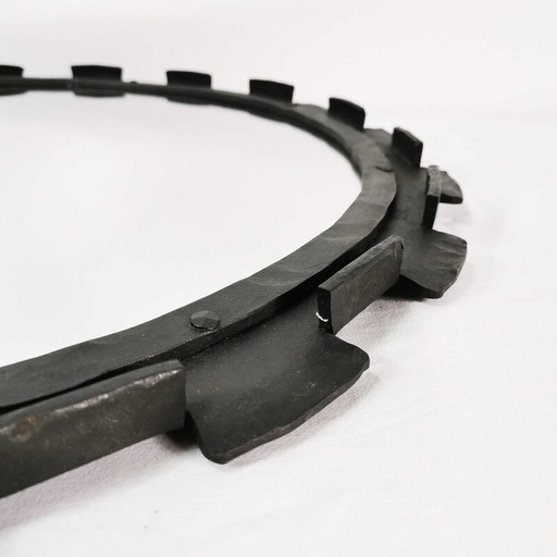 Specchio da parete brutalista vintage, Danimarca anni '70